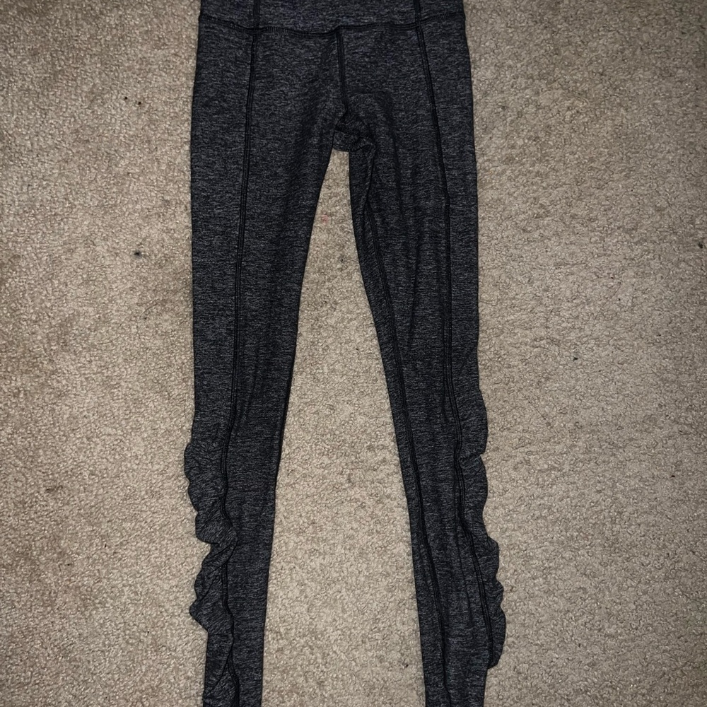 Lululemon Athletica Dark Gray Ruffle Leggings